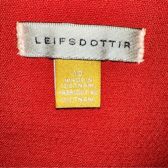 Leifsdottir Orange-Red Button-Accent Skirt | Anthropologie | Size 10 - Picture 4 of 8